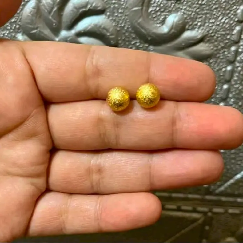 Anting Lada Giwang Tusuk Pentol Titanium Wanita Anti Karat Earrings Perhiasan Lapis Emas 24k Terbaru 6