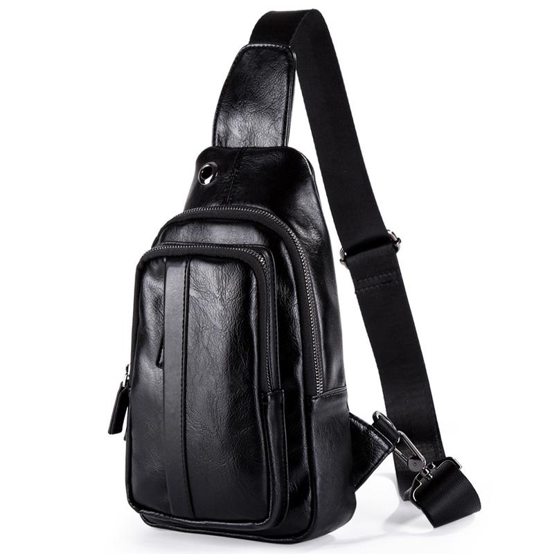 Leather Concept RAMPAGE HITAM Waist Bag Pria Tas Bahu Cowok Tas Pria Tas Selempang Pria RAMPAGE HITAM kulit pinggang waistbag cowok 5