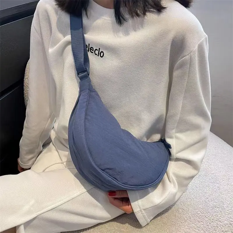 Tas Kanvas Fashion Tahan Air Nilon Tas Kurir Wanita Tas Selempang Tas Bahu Tas Selempang