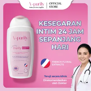 [BPOM-BISA COD] V-Purity Gentle Cleanse Hydrating Wash 180ML – Feminine Hygiene Wash Care | Pembersih Kewanitaan Premium Menjaga pH Balanced Segar Lembut Melembabkan area intim & Aman untuk Semua Kulit Atasi Bau Tidak Sedap Gatal & Keputihan untuk wanita