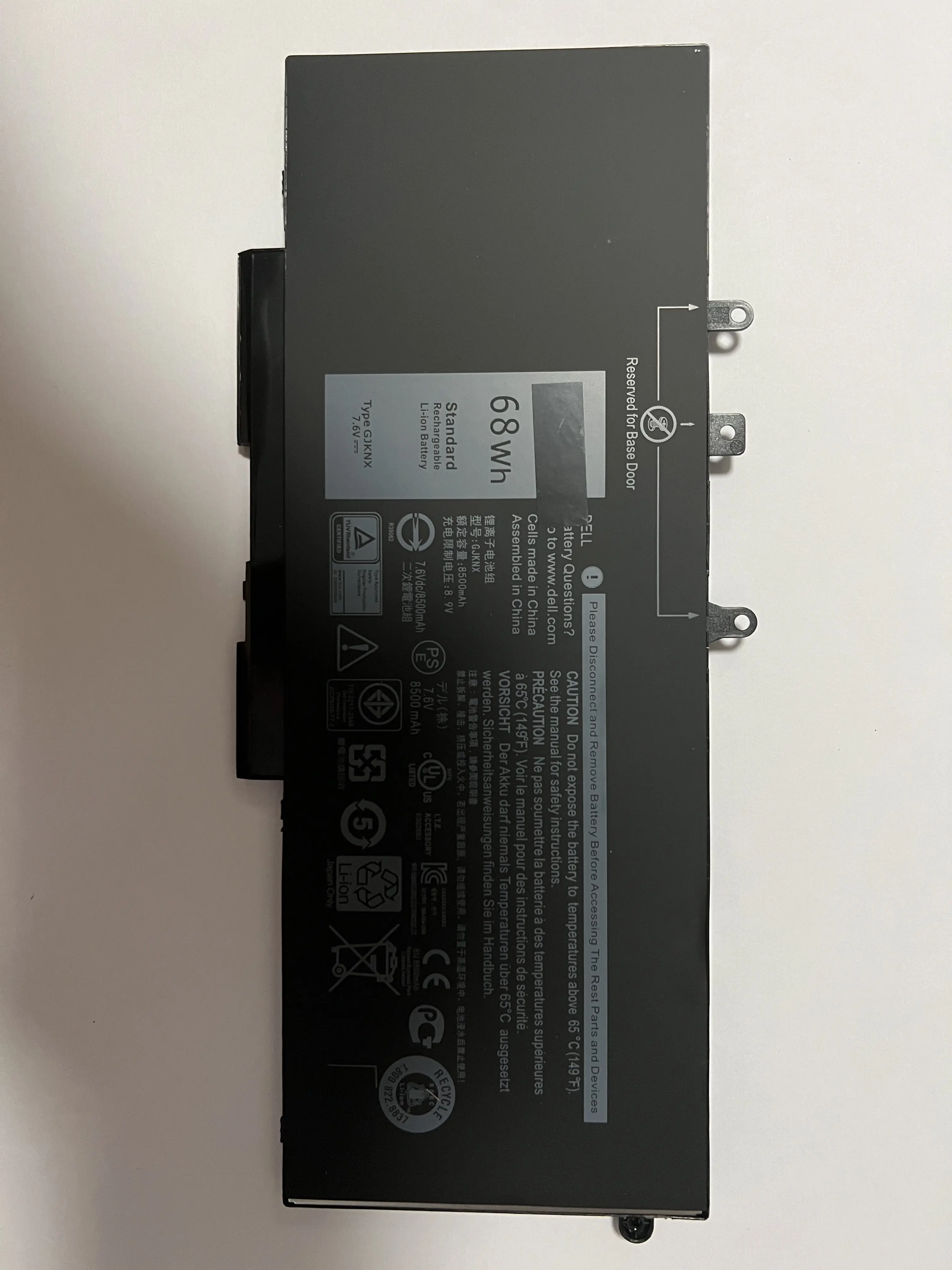 Battery Replacement for Dell laptops Latitude 5480 Model GJKNX