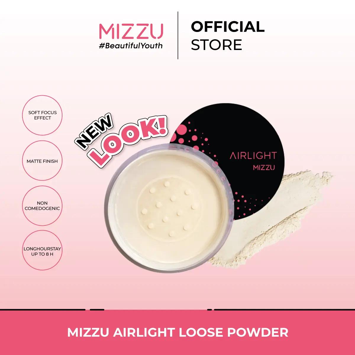 Mizzu Loose Powder Air Light - Bedak Tabur  Wajah Translucent