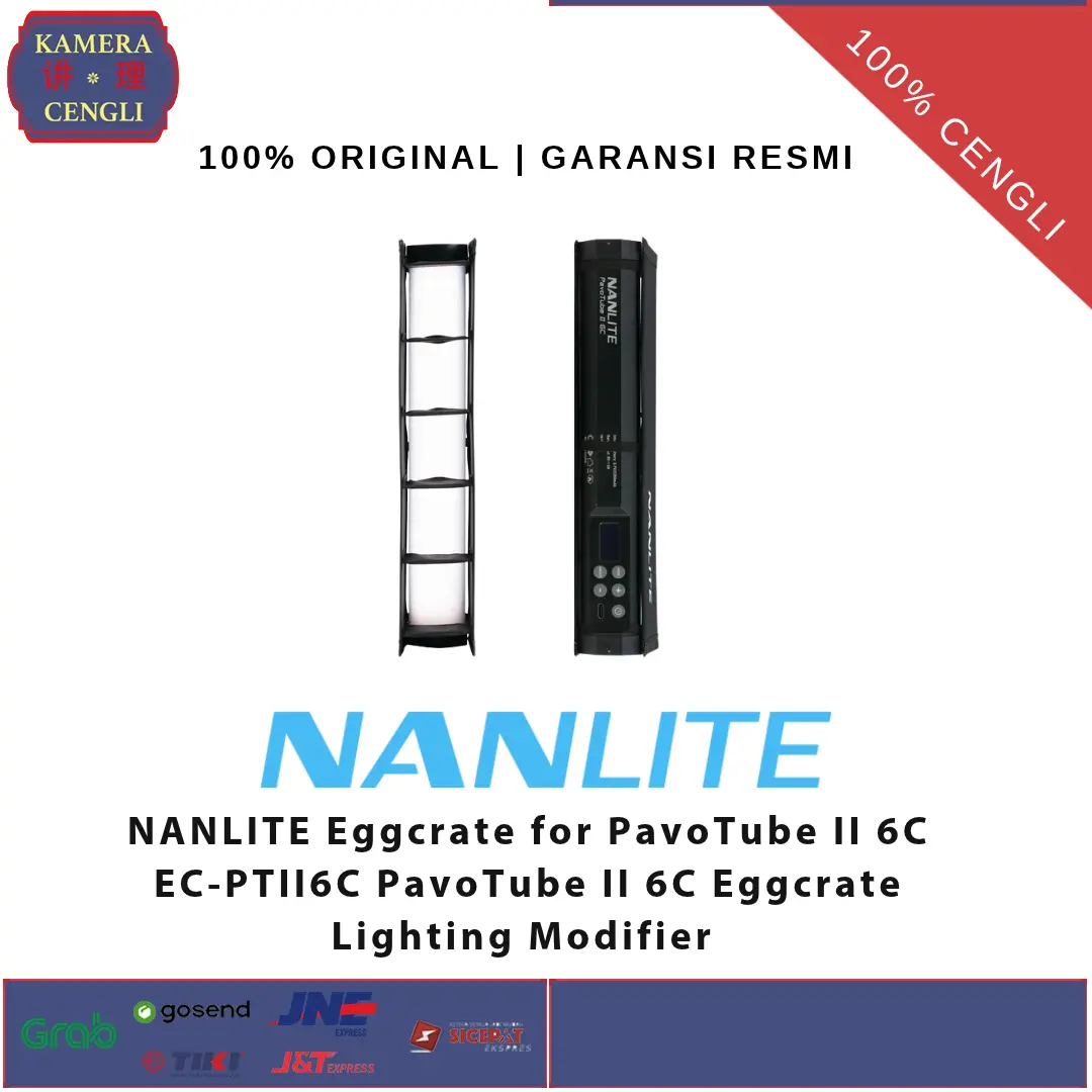 NANLITE Eggcrate for PavoTube II 6C EC-PTII6C PavoTube II 6C Eggcrate Lighting Modifier GARANSI RESMI