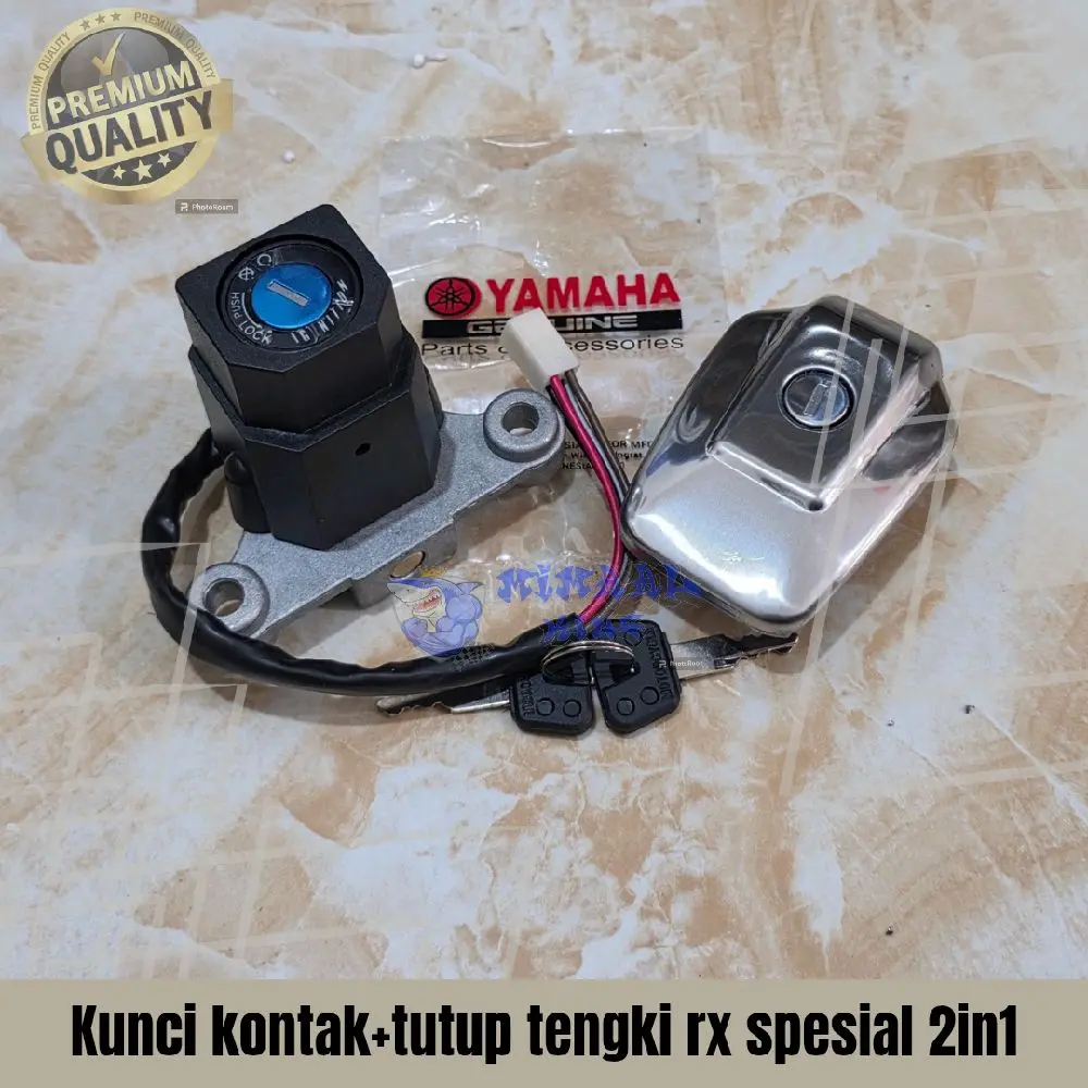 konci kunci kontak + tutup tengki tangki rx spesial 2in1 bahan dudukan kunci kontak almunium bukan plastik