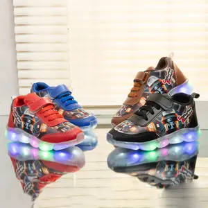 NEW - Sepatu Anak LED Anak Motif Cappuccino Tung Tung Sahur Terbaru Termurah