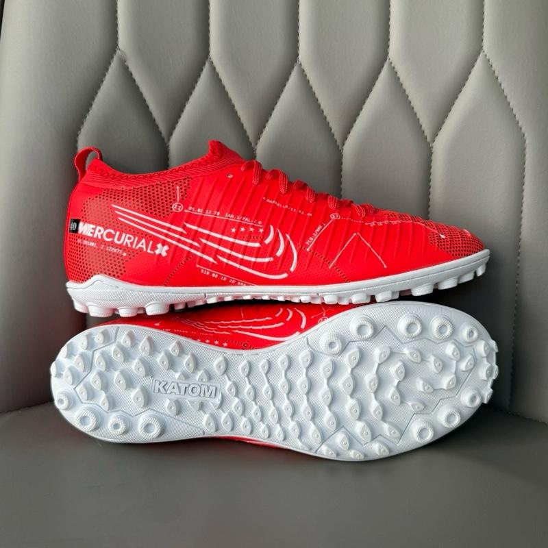   Bản Mới  Giày bóng đá Vic 6 Pro Vải dệt phủ TPU đá 2 mặt sân có đệm Đế êm ái tặng Tất +Túi Rút kèm Hộp 