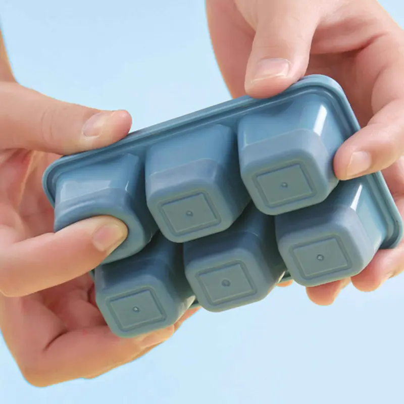 Cetakan Es Batu 6 kotak Cetakan Es   Plastik Silicone Cetakan Jelly Multifungsi 1pcs Kitchenware 6