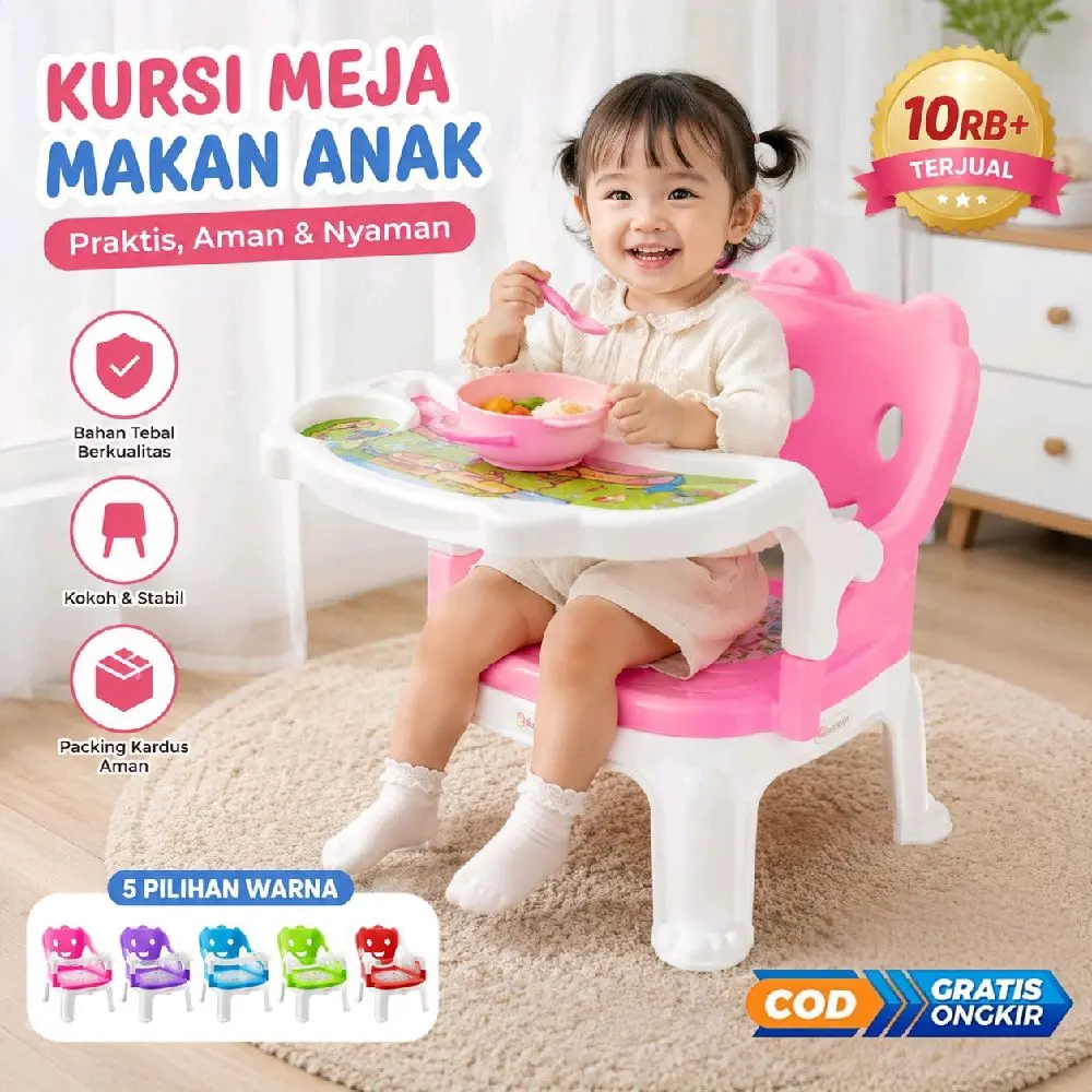 Kursi Meja Makan Anak Ceria Packing Aman Pakai Kardus Kursi Duduk Anak Cewek Cowok kursi belajar kursi mpasi kursi meja  plastik Kursi Makan Baby Kursi Makan Bayi Furniture Baby Chair