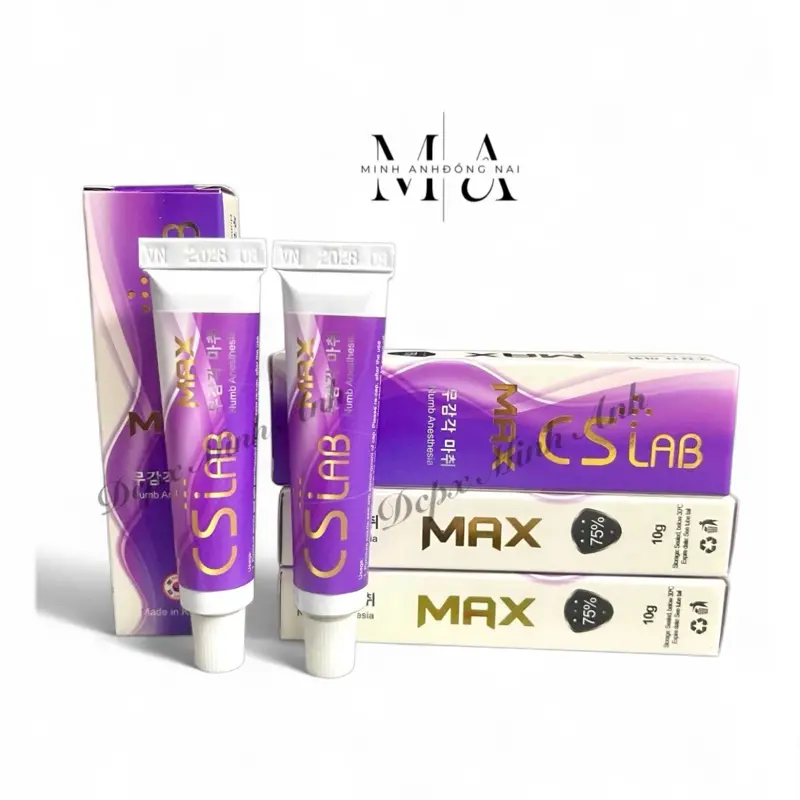 Kem Ủ Tê CsLab Max Tím 75% Chất Kem Đặc Mịn Siêu Tê Tuýp 10g Chính Hãng. 0