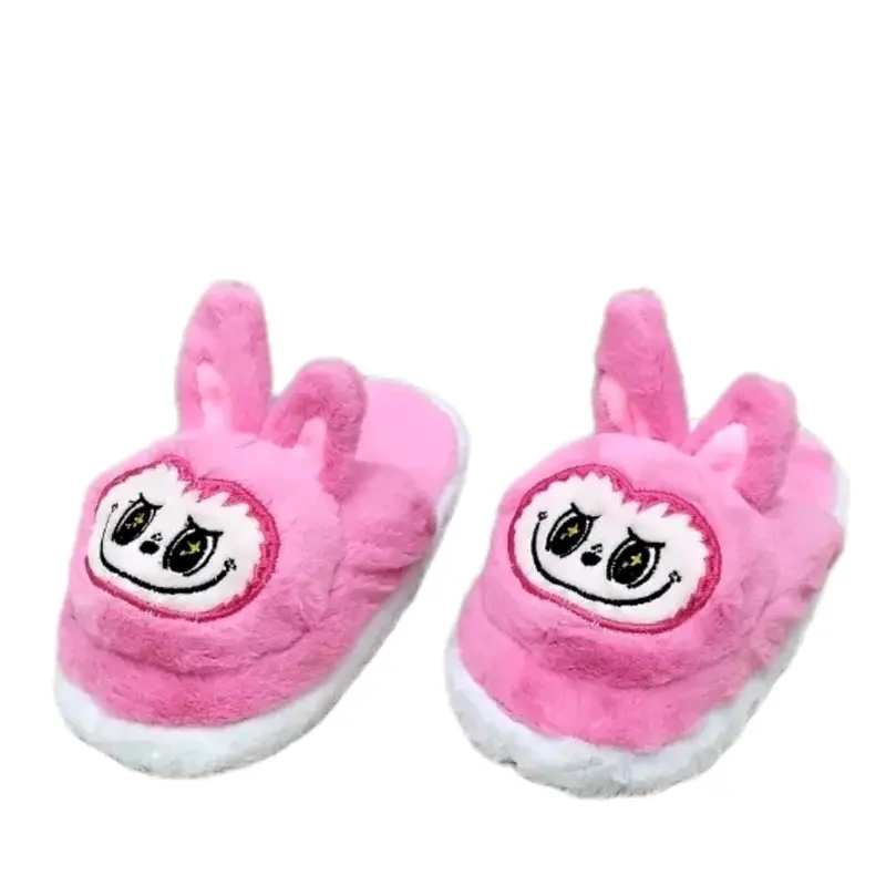 Sandal Labubu Bulu Pink Sandal Anak-Anak Kaki Fashion 4