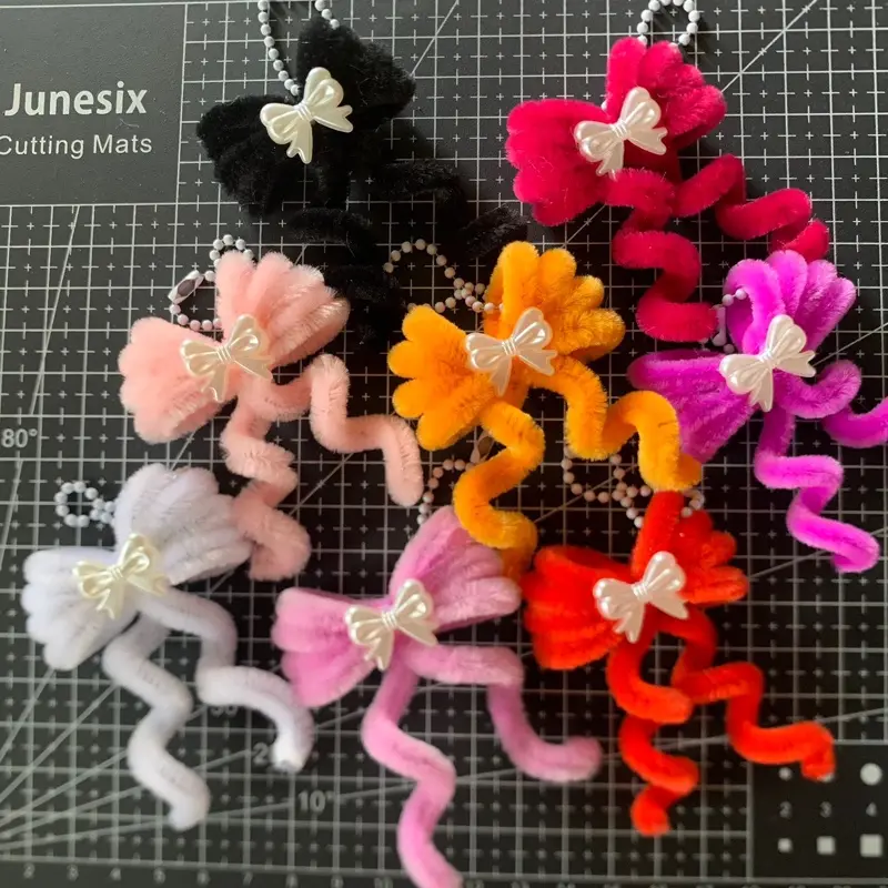 Gantungan Kunci(key chain) Pita dari Kawat Bulu | Ganci inisial 0