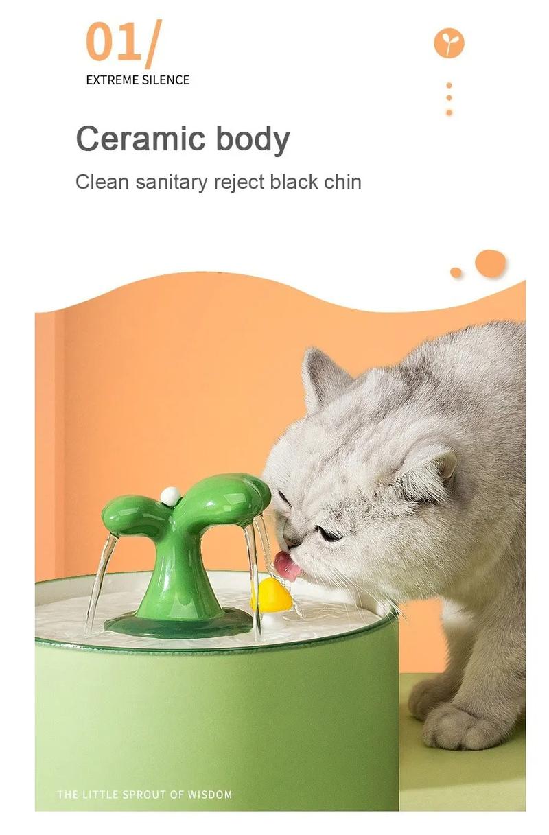 Product Introduction of Cat Electric Ceramic Water Dispenser with Filter and Live Water Circulation for Automatic Drinking - Pet Mobile Water Dispenser Supplies 4