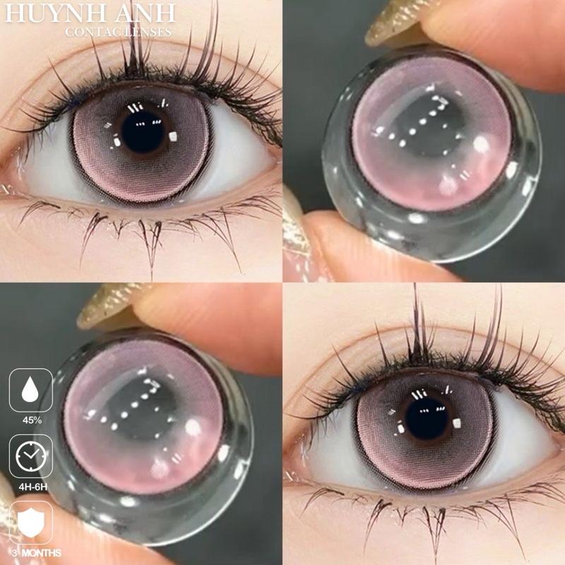 Lens Mắt Kính Áp Tròng hồng tây douyin F35 pink Dia 14.5mm Gdia 14.2mm [Giá 1 Đôi + Kèm Khay Dụng Cụ]