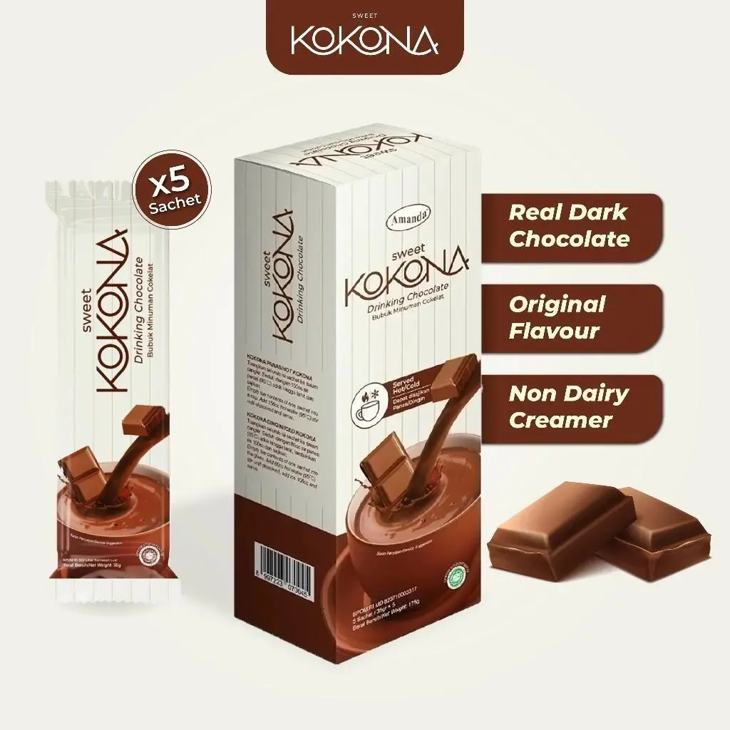 Sweet Kokona By Amanda - Minuman Dark Cokelat Kereta Api, chocolate Susu Bergizi Imun Booster