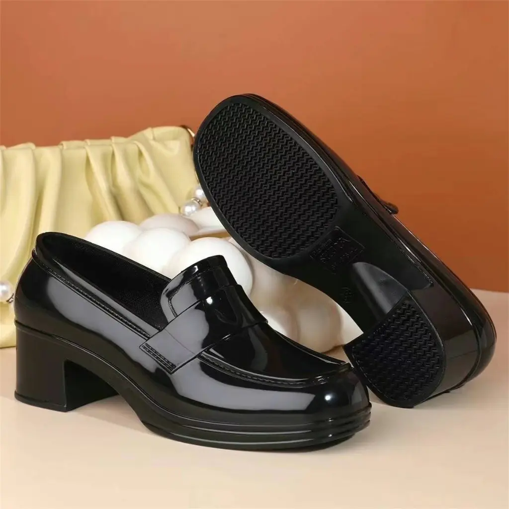 Shuta 676 Fashion high quality stylish new glossy design black school shoes for ladies women office wedge girl footwear school student Work business wedding casual classy eleganthigh heeled mary jane women walking shoes
