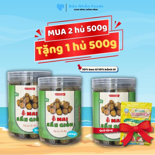 [Mua 2 tặng 1] Sấu Giòn Chua Ngọt Bảo Nhân Foods Đặc Sản Hà Nội (50% bao tử 50% bánh tẻ) Tặng Kèm Muối