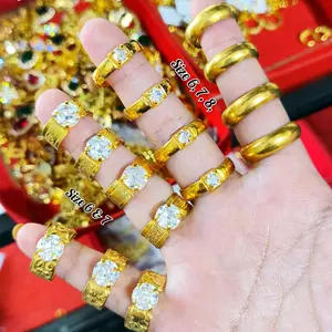 cincin Replika mas tok 999 warna kuning emas persis emas asli Rings