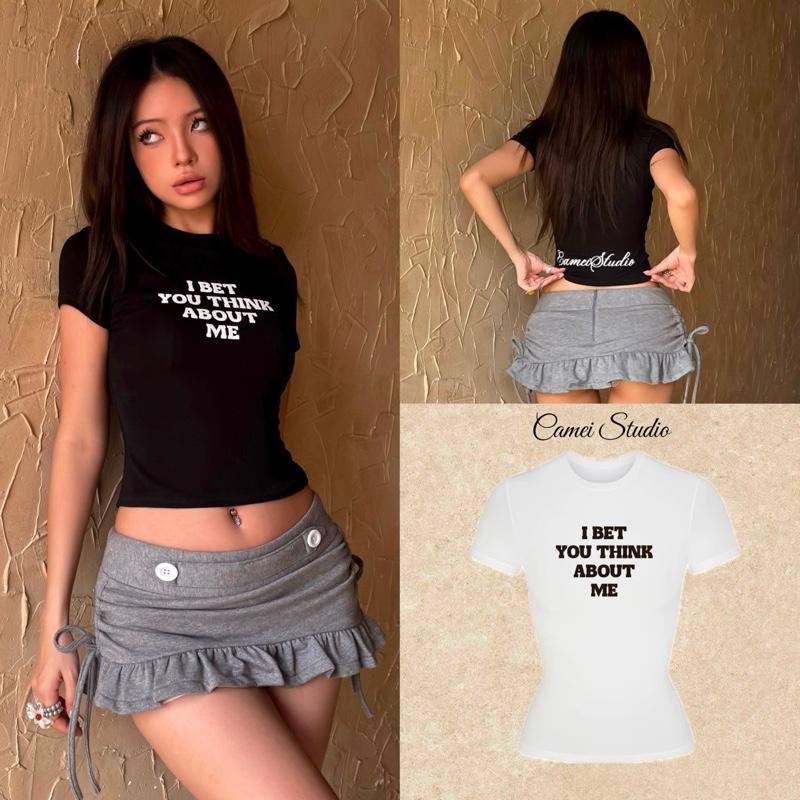 [FORM ÔM] Áo Thun Babytee Màu ĐEN Form Ôm Body Cho Nữ - Camei Studio