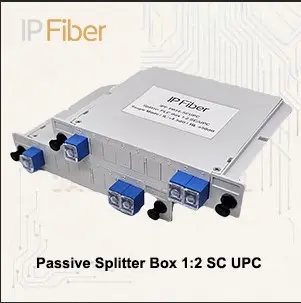 IP Fiber SC / UPC Fiber Optic Passive Splitter Cassette Box 1:2 / FTTH Splitter