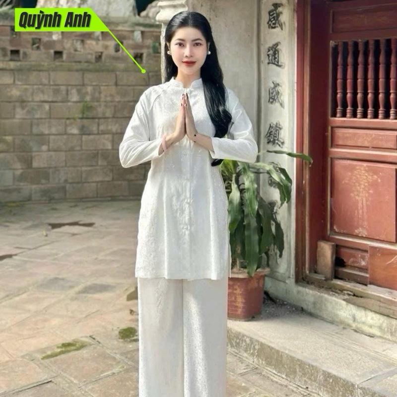 Pháp phục Quỳnh Anh - lót hàu dáng dài chi tiết thanh lịch QA96