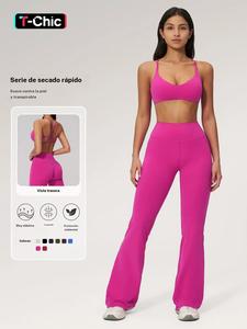 Conjunto deportivo de mujer de 2 piezas para yoga, correr y fitness; ropa deportiva versátil para actividades al aire libre para mujeres