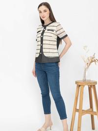 Gambar *Ready Stok* SISTER'S - Atasan Brukat Kombi Denim 7308 (ZE) - Hitam, M dari Sisters Fashion Group Kota Administrasi Jakarta Utara 3 Tokopedia