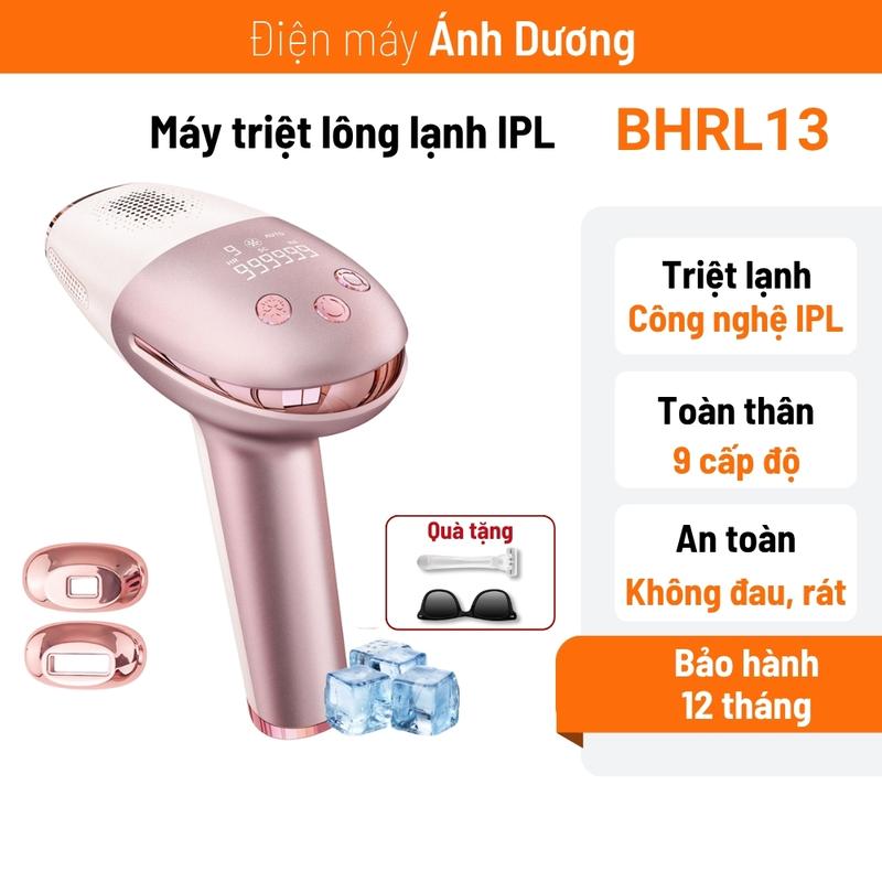  Máy triệt lông lạnh làm lạnh không đau 9 cấp độ tẩy lông IPL tay chân nách vùng bi Làm Đẹp Da BHRL13 