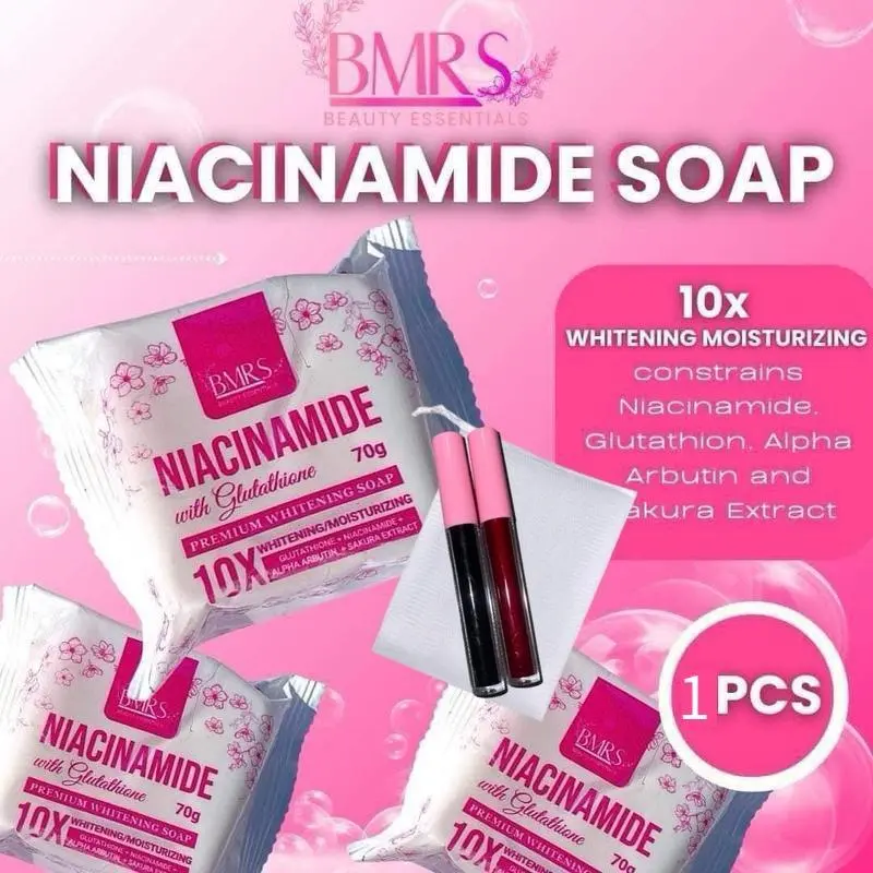 【COD】BMRS NIACINAMIDE SOAP 7Og WITH FREEBIES Cherry Soap Suitable for You