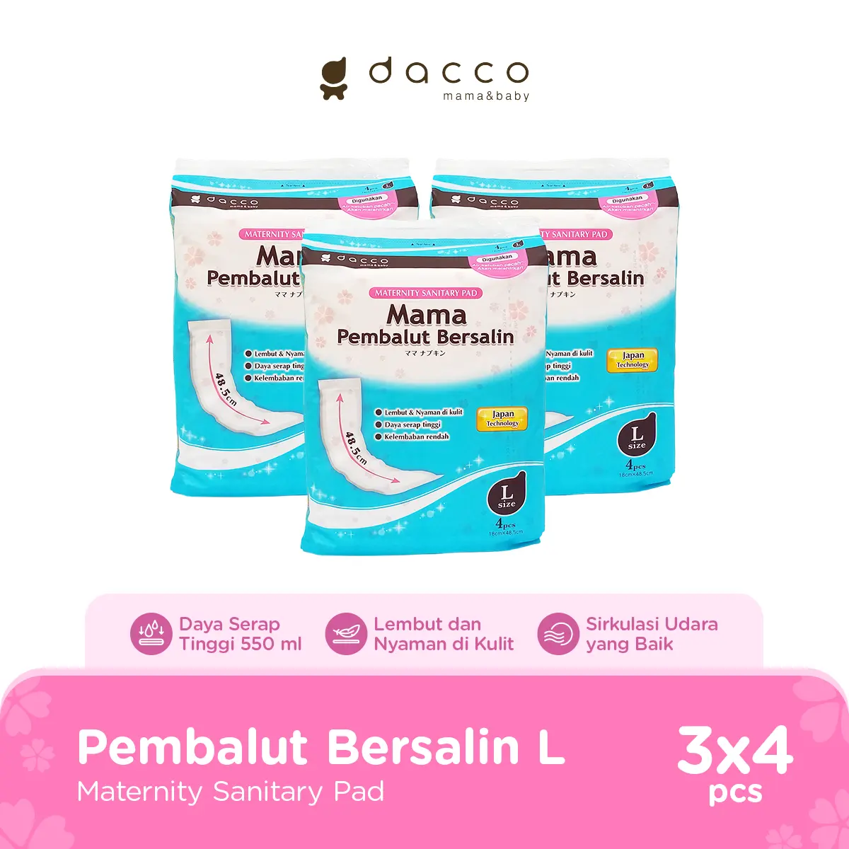 Dacco Mama Pembalut Bersalin Isi 4Pcs - Triple Pack