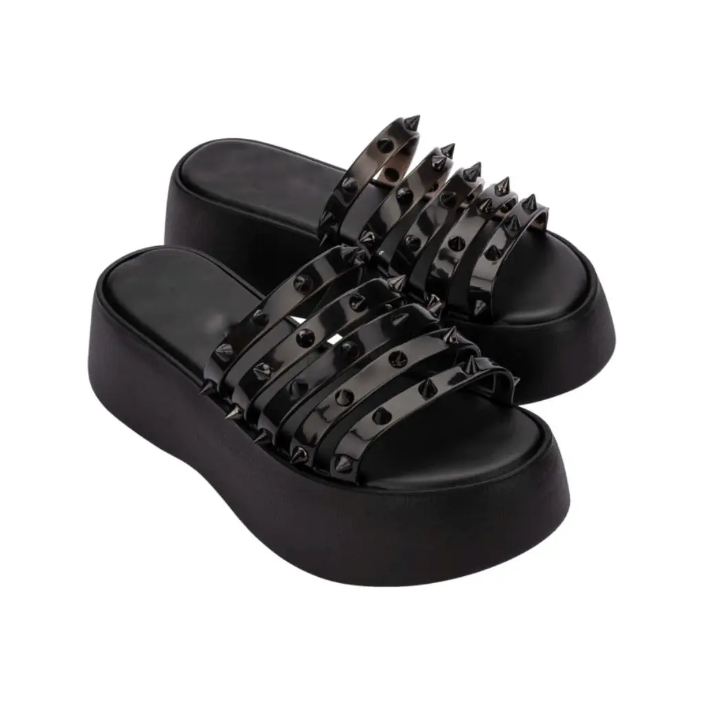 Sandal Jelly Import MLSSA Becky Punk Hak Tinggi Wedges ALINA A23-8
