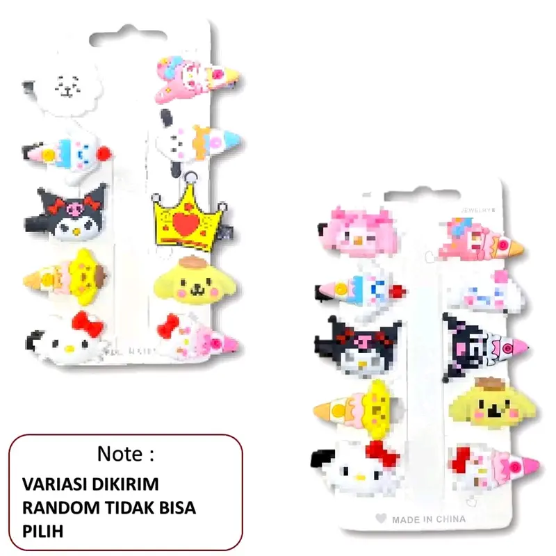 10 PCS SET JEPIT RAMBUT ANAK MOTIF KARAKTER KARTUN LUCU MURAH UNICORN KARAKTER / HAIRCLIP ANAK KARAKTER LUCU 7