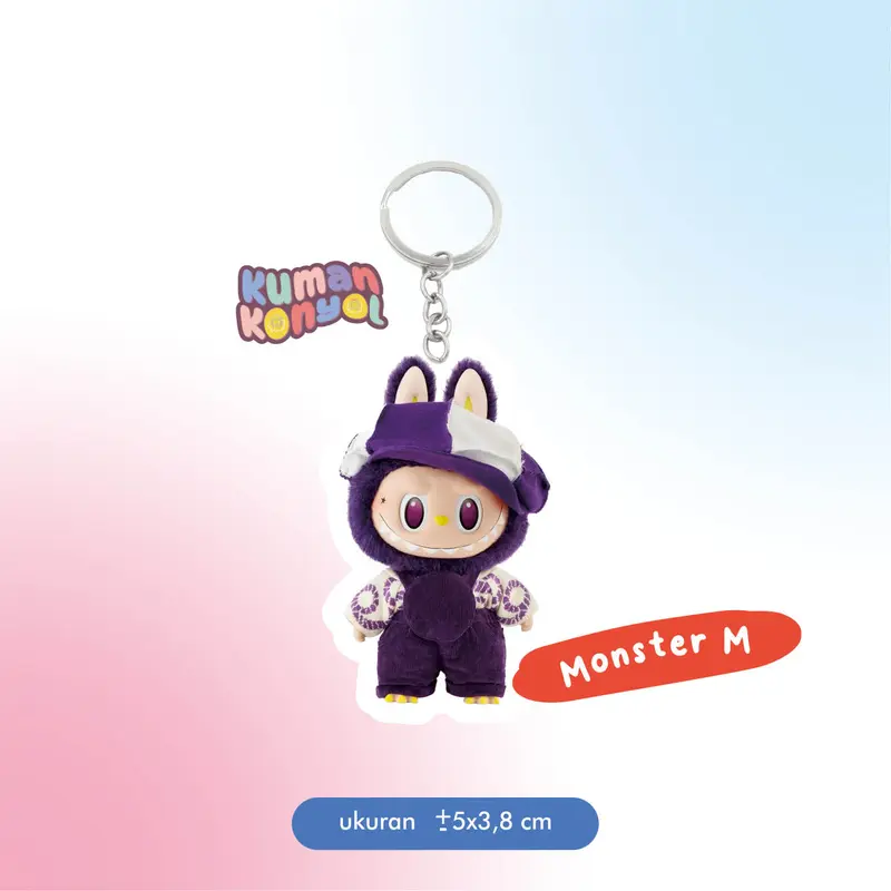 AKRILIK BUKAN BONEKA BULU  GANTUNGAN KUNCI LABUBU  LABUBU KEYCHAIN  KEY CHAIN  MONSTER MACARON  VIRAL 2