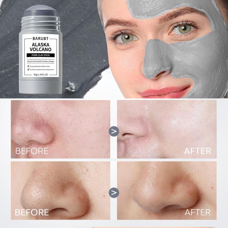 Product Introduction of BARUBT Clay Mask Combo Niacinamide Bright Boost Clay Mask Stick 40g+ Mugwort Clay Mask 40g  Alaska Volcano  wajah masker Salicylic acid niacinamide Whitening Skin care Black Heads Skin Repair Comfort 12