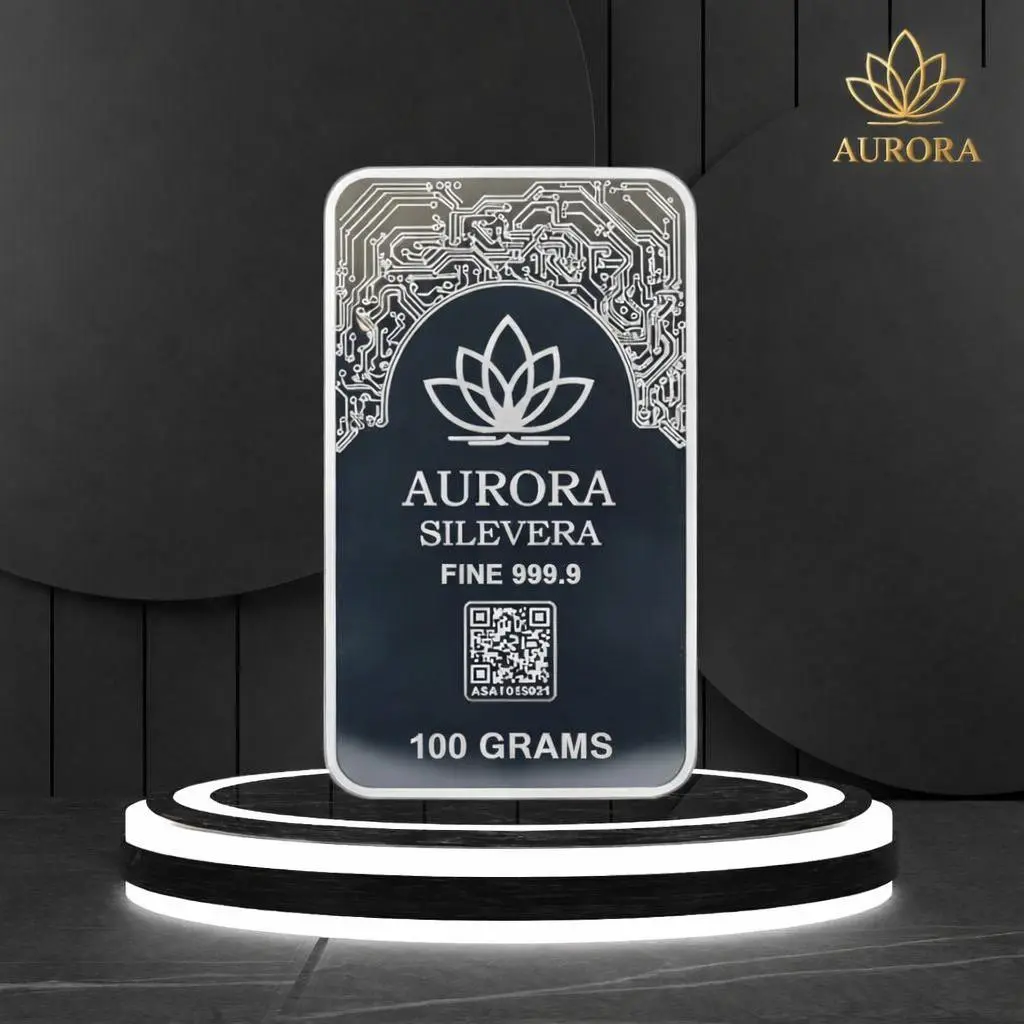 Aurora Silevera 100 Gram - Fine Silver 999.9 International Standard - Edisi Aurora Borealis - Sommarøy