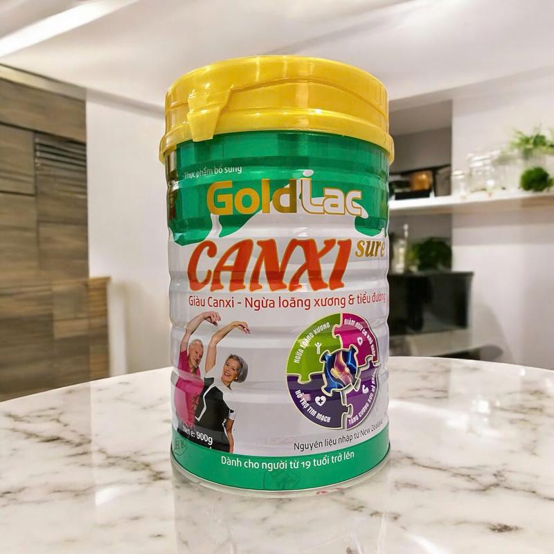SỮA BỘT PHÒNG NGỪA LOÃNG XƯƠNG TIỂU ĐƯỜNG GOLDLAC CANXI SURE 900Gr