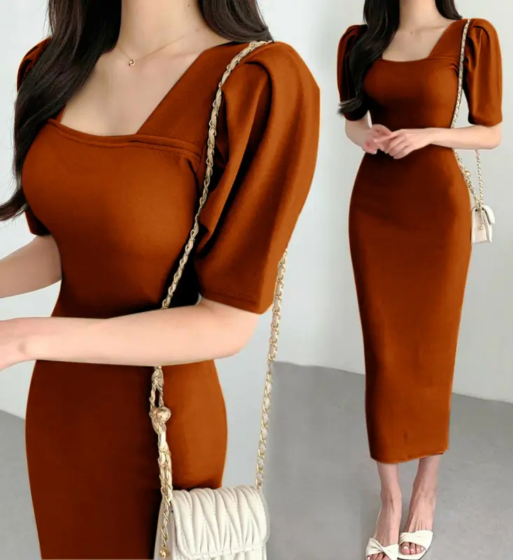 ZRS Dress Rajut Andin Ld 90 - 110 cm P 110 cm B 300 gr Cotton Polyester #4402 2