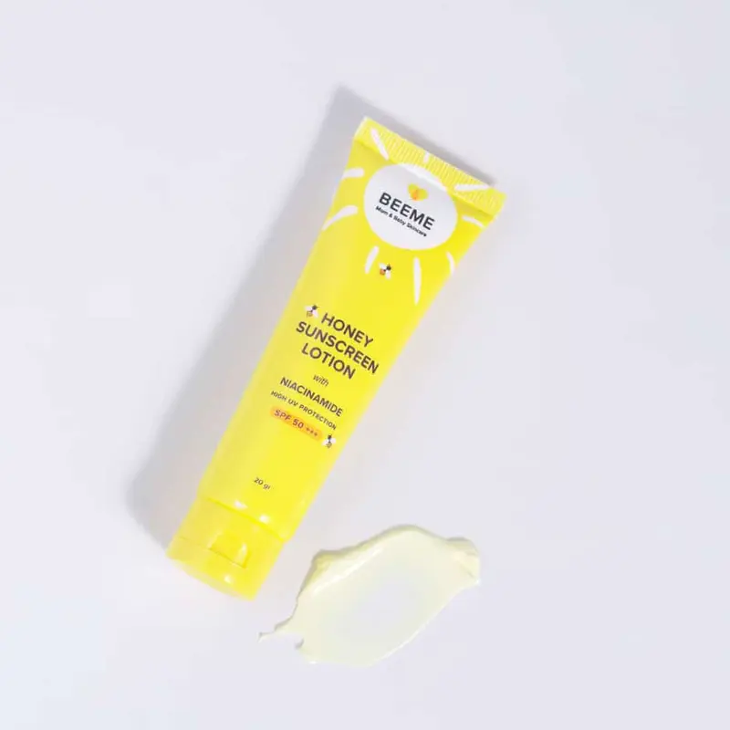 BEEME Honey Sunscreen Lotion  with Niacinamide (free gift) SPF 50 Mencerahkan Wajah 1
