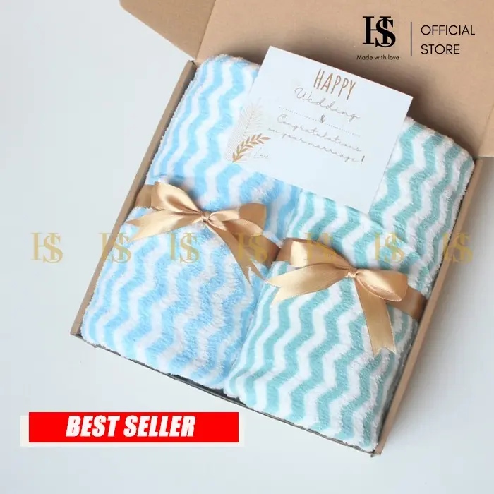 Kado Pernikahan Wedding Gift Hampers Handuk Dewasa Couple Seserahan Nikahan Anniversary Bahan Lembut Tebal Premium Berkualitas 5