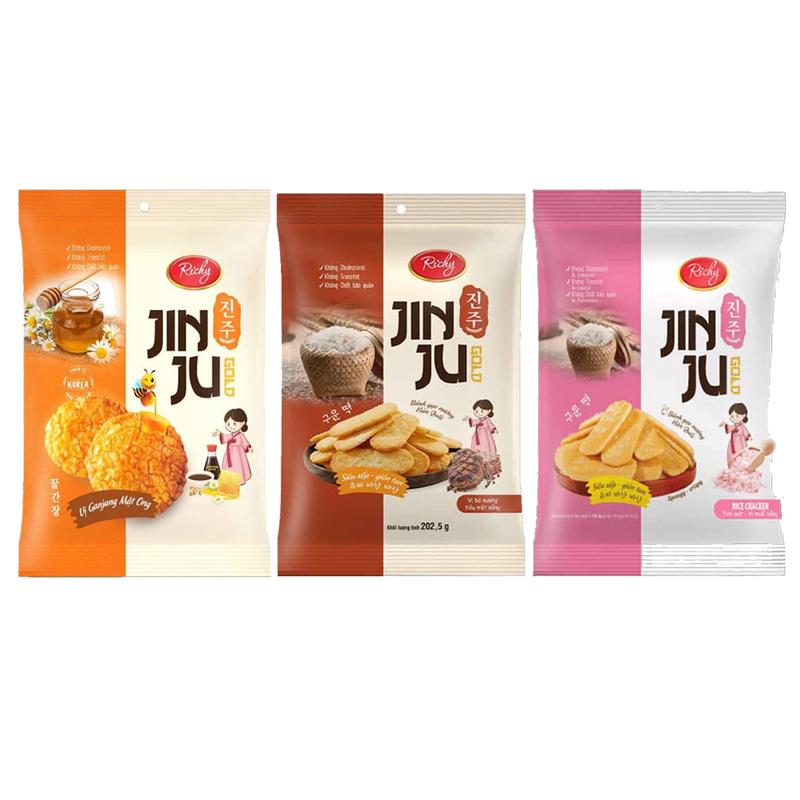 Richy Jinju Rice Crackers 100gr-134gr Cemilan Keripik Makanan - Shop ...