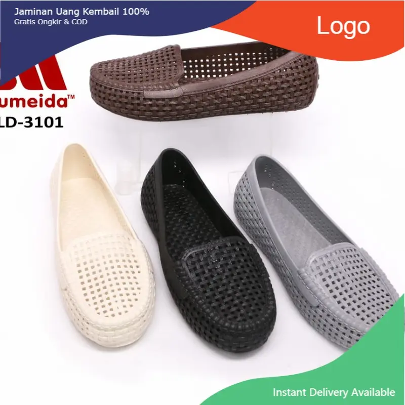 PROMO SEPATU KARET WANITA SEPATU KARET FLAT PEREMPUAN SEPATU KARET TERBARU YUMEIDA 1