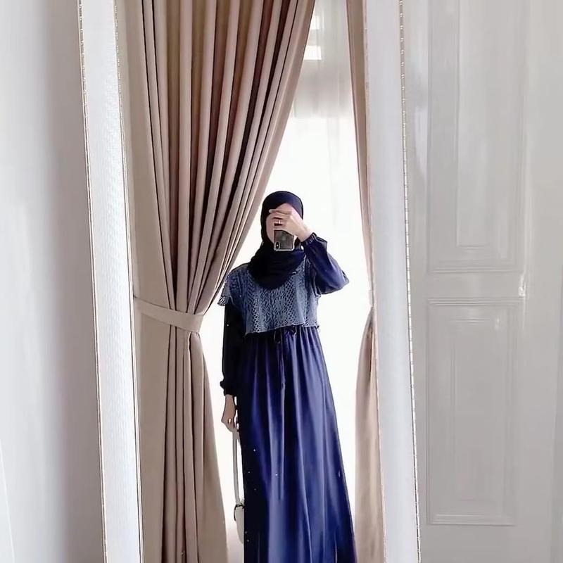 EMMA by STAR 09 STORE Dress Brokat Remaja dgn Tali Pinggang,Cantik,Anggun,& Elegan. 3