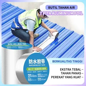 Lakban Anti Bocor Aluminum Foil Butyl Waterproof Adhesivealuminium foil tape waterproof tahan panas butyl rubber Lakban Anti Bocor Aluminum Foil Butyl Waterproof Adhesivealuminium foil tape waterproof tahan panas butyl rubber