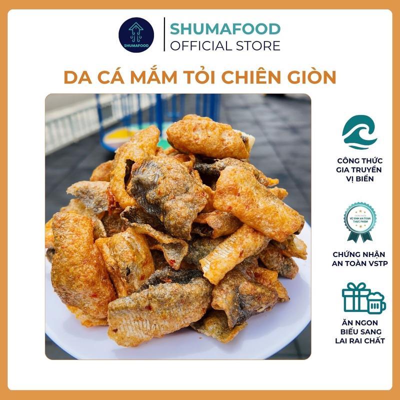  Khô Da cá mắm tỏi tẩm gia vị ShumaFood – siêu giòn cay mặn ngọt – ăn vặt ngon khó cưỡng 
