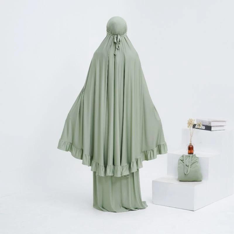 Mukena Jersey ARUMI Penutup Dagu Variasi Rempel 2