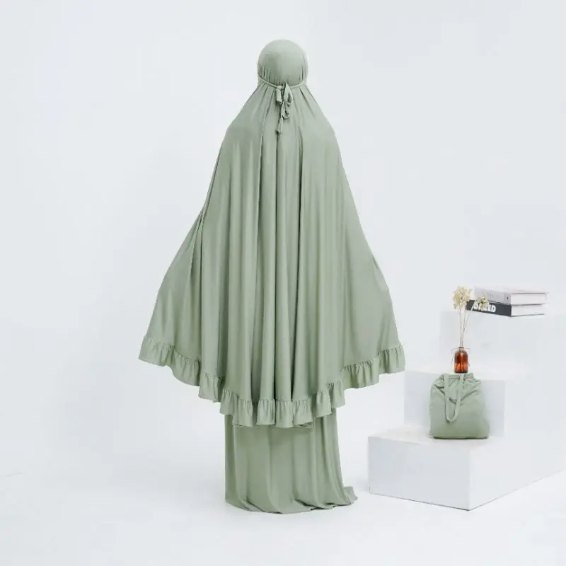 Mukena Jersey ARUMI Penutup Dagu Variasi Rempel 2