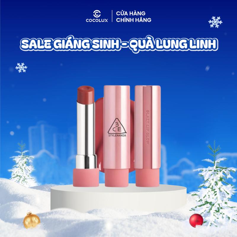 Son Dưỡng 3CE Glazy Lip Glow Dạng Thỏi Có Màu
