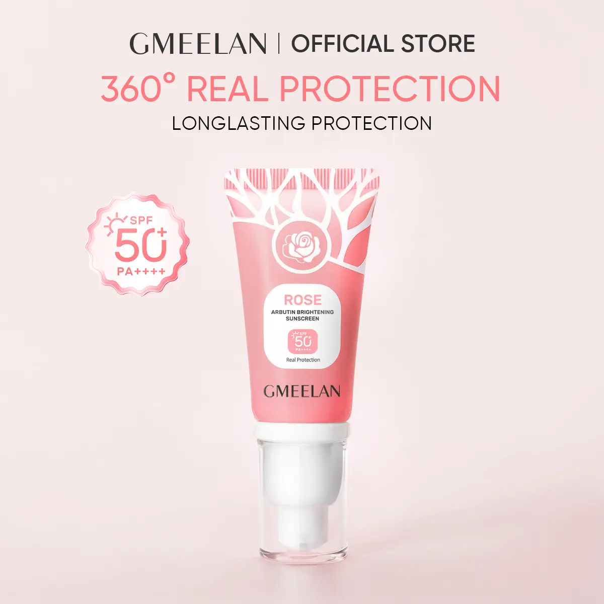 GMEELAN Whitening Rose Centifolia Sunscreen SPF50 PA++++ UV Sun Protection for Face and Body Brightening Sunblock 30g  Cream Facial Skincare Comfort Skin Repair