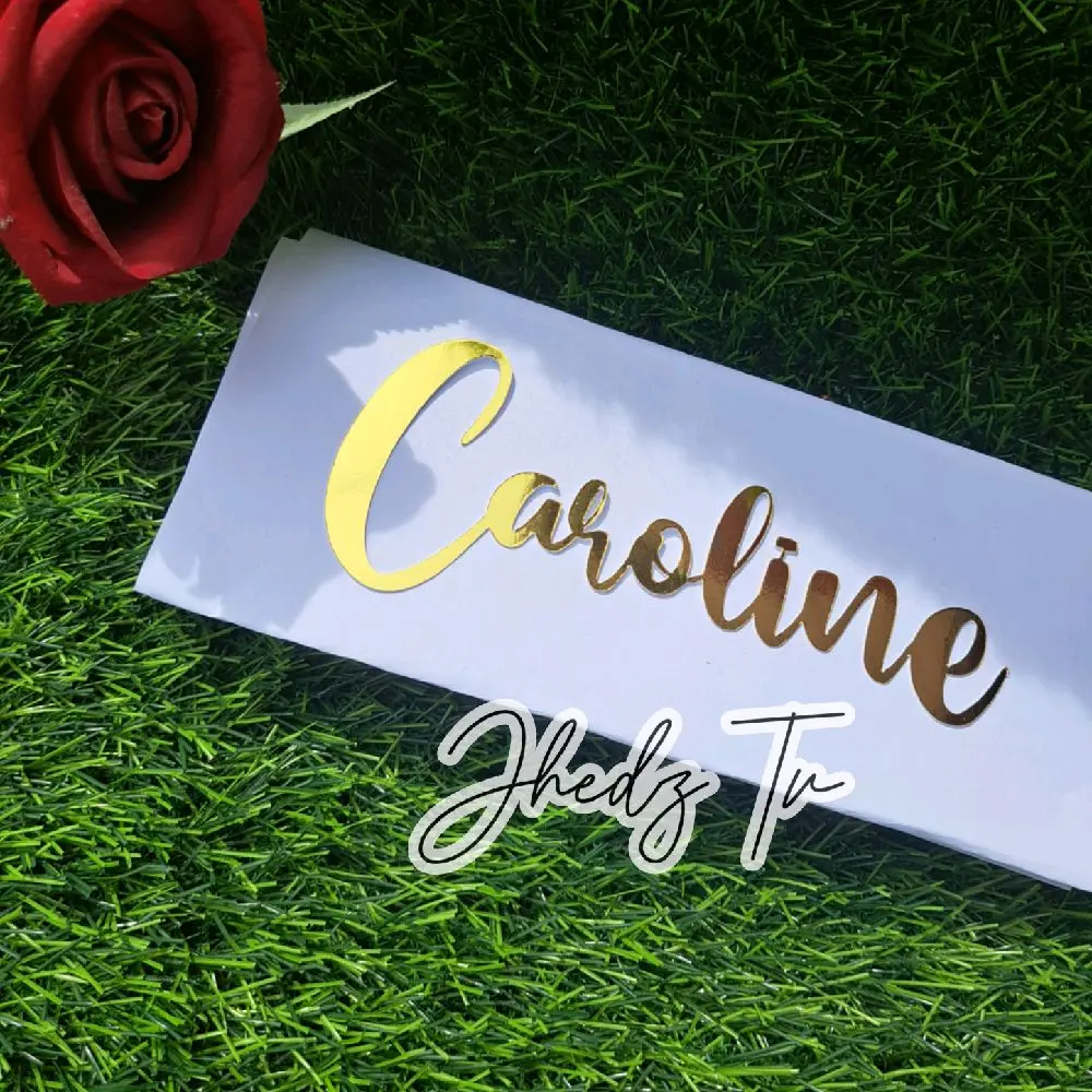 Cardstock for Cake / Cake Decoration made with Cardstock / Cake topper Gold metallic / 1 NAME ONLY