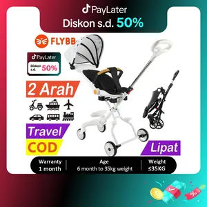 S03 FLYBB Magic Stroler Bayi Lipat Travelling Dorong Stroller Roda  Biru Merah Kursi Trike