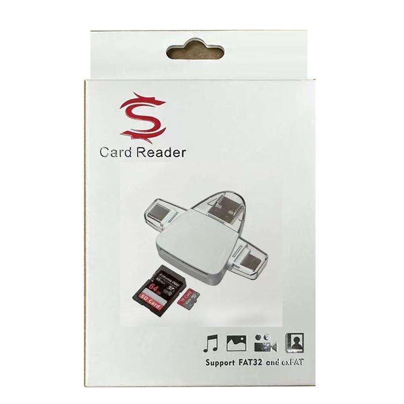 Product Introduction of 【SG SELLER】4 in 1 OTG USB-C Card Reader Micro USB Date Reader Writer for Micro SD Card TF for Mobile Phone / PC Computer / camera 10